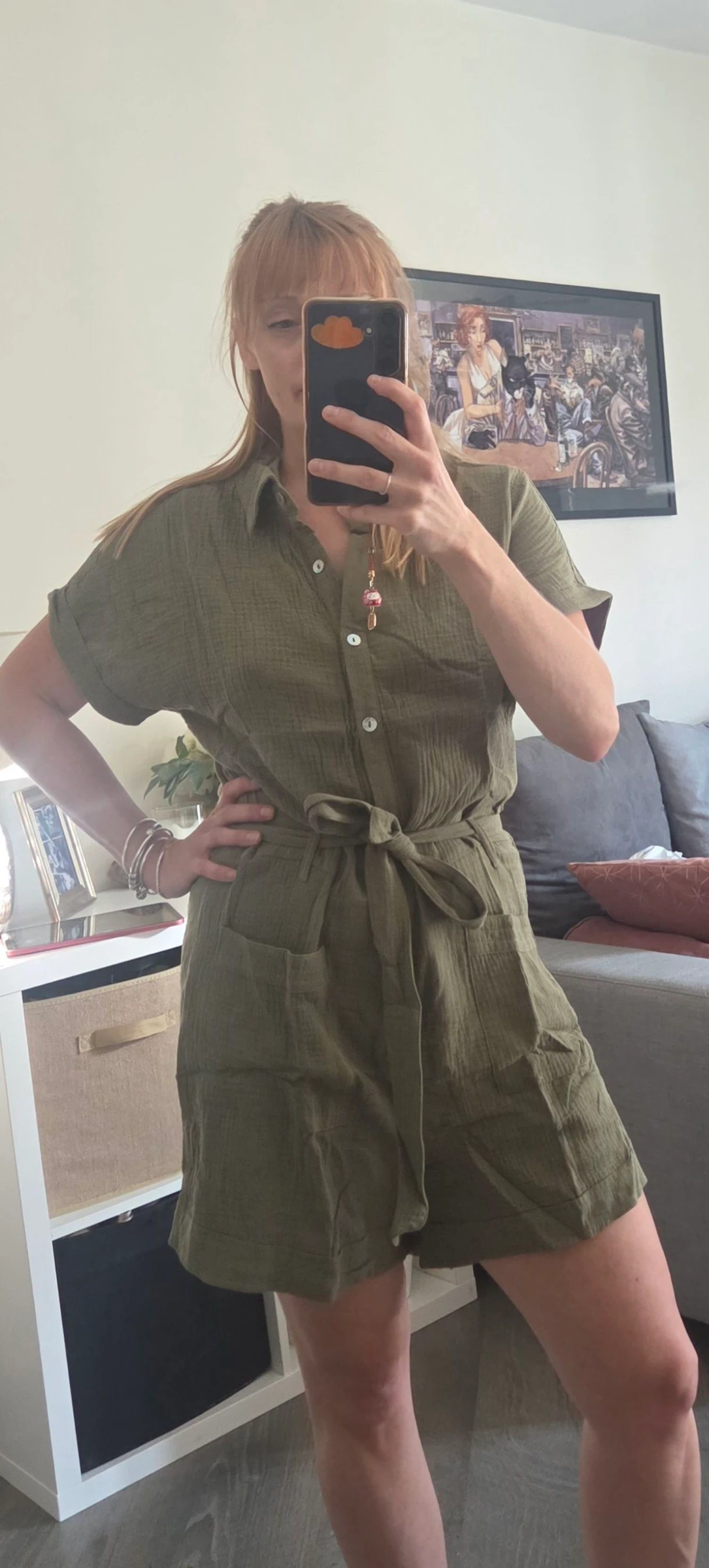 Nieuwe kaki playsuit van katoengaas  – photo 8